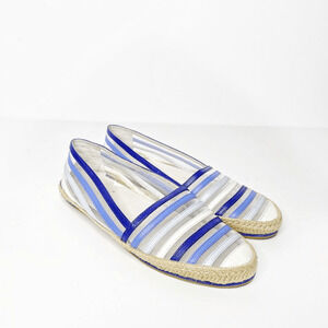 AERIN Marion Espadrilles Women's Mesh Flats blue ombre slip on unlined 8